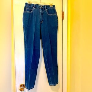 Vintage 80s 90s Bill Blass Mom Jeans High Rise Waist Rigid Denim 29x27 Petite